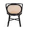Baxton Studio Palesa Modern Bohemian Two-Tone Black and  Natural Brown Rattan Dining Chair 232-13394-ZORO - alternate 6